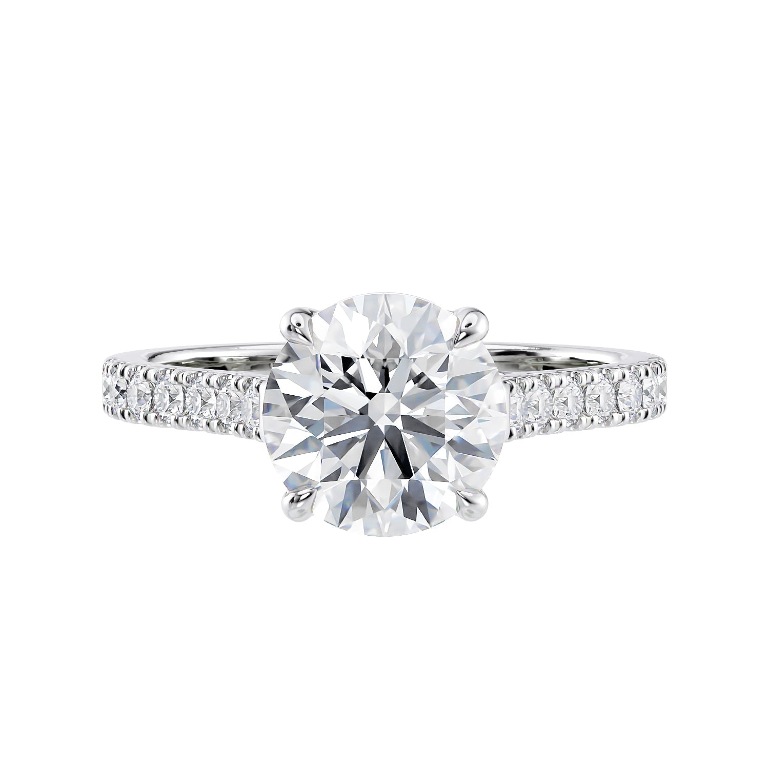 1 carat diamond engagement ring with diamond band