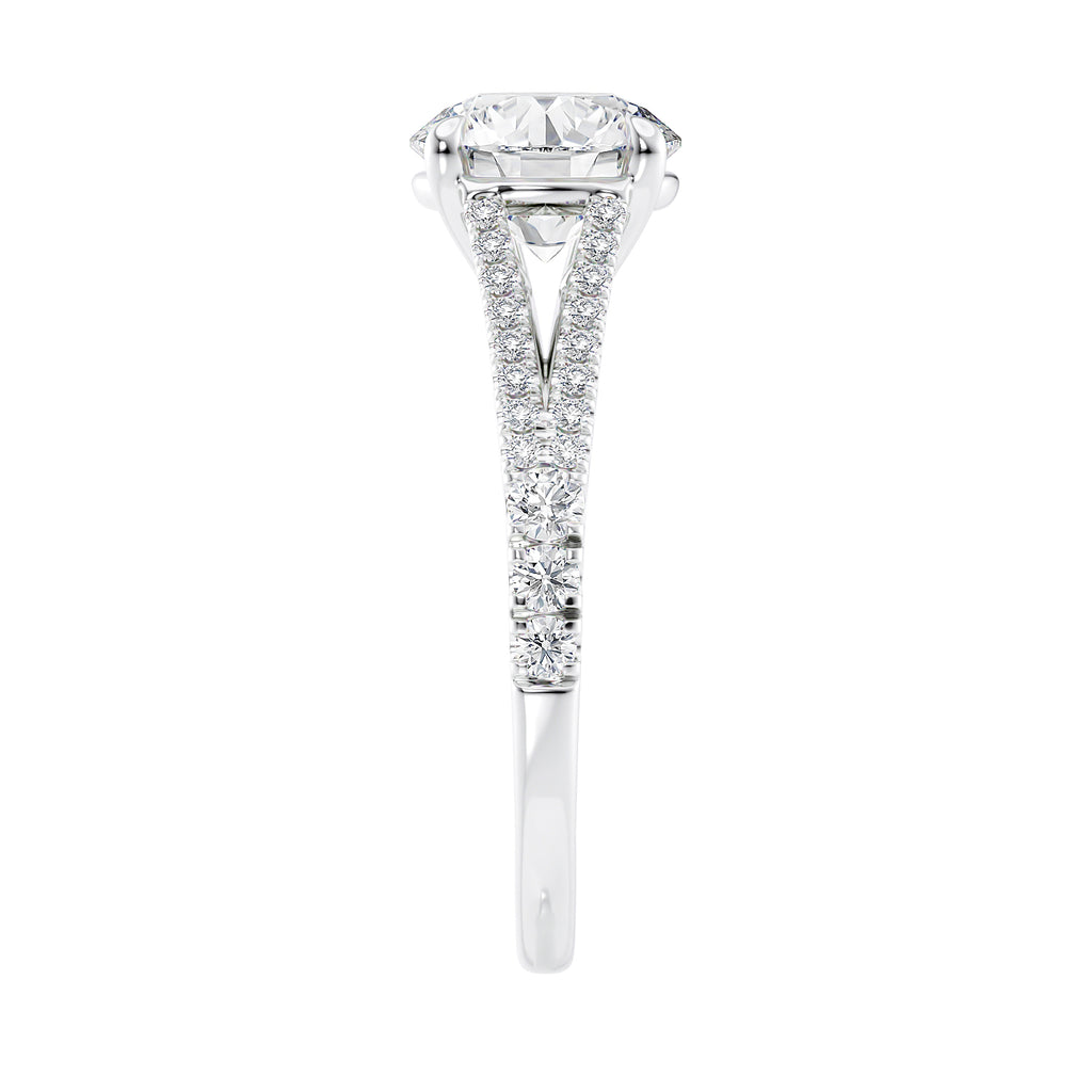 2 carat diamond engagement ring with split band