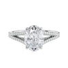 Split band diamond engagement ring