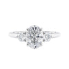 1 carat oval 3 stone engagement ring