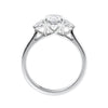 1 carat oval 3 stone engagement ring