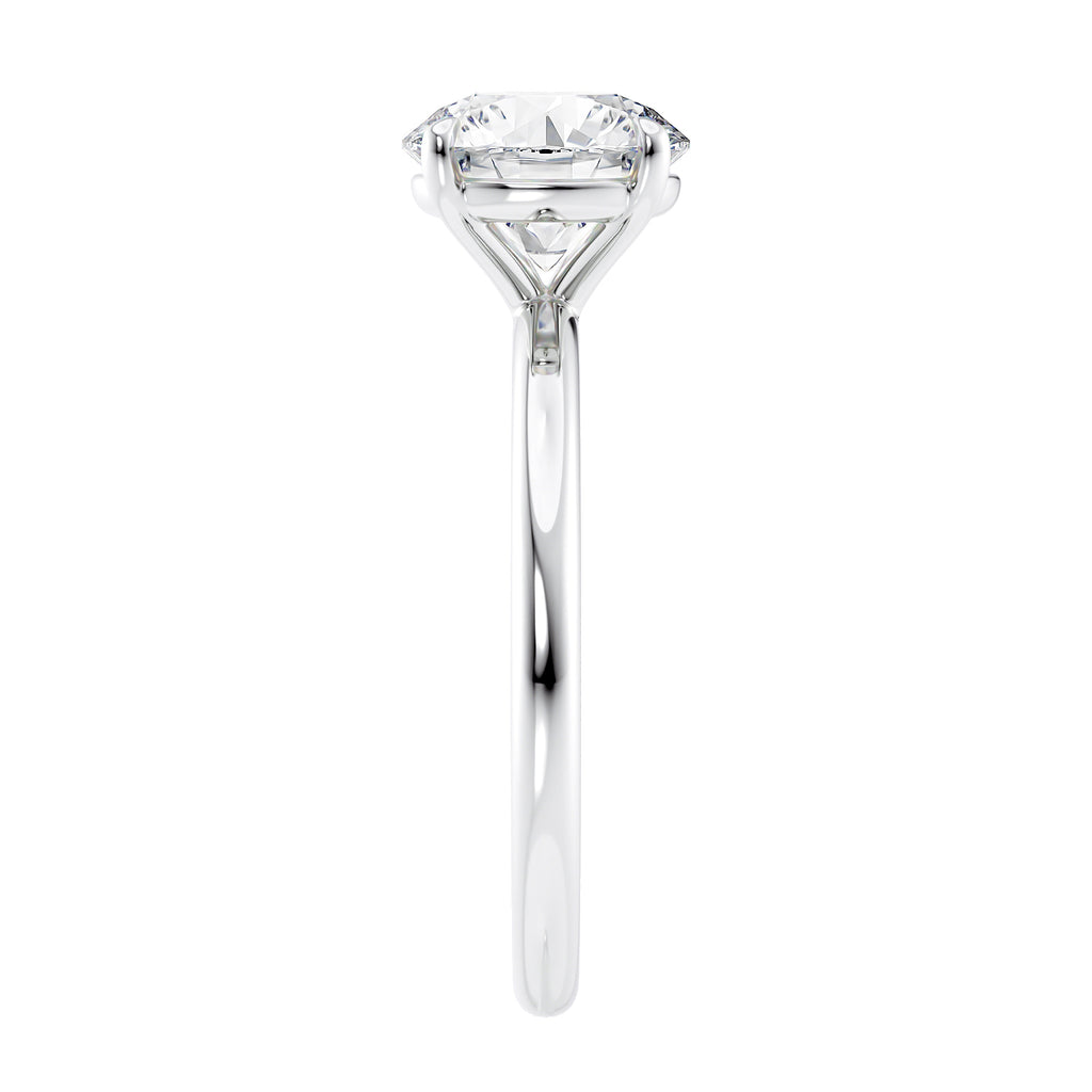 2 carat solitaire with slim band