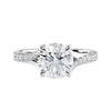2 carat twist band engagement ring front view
