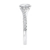 2 carat twist band engagement ring end view