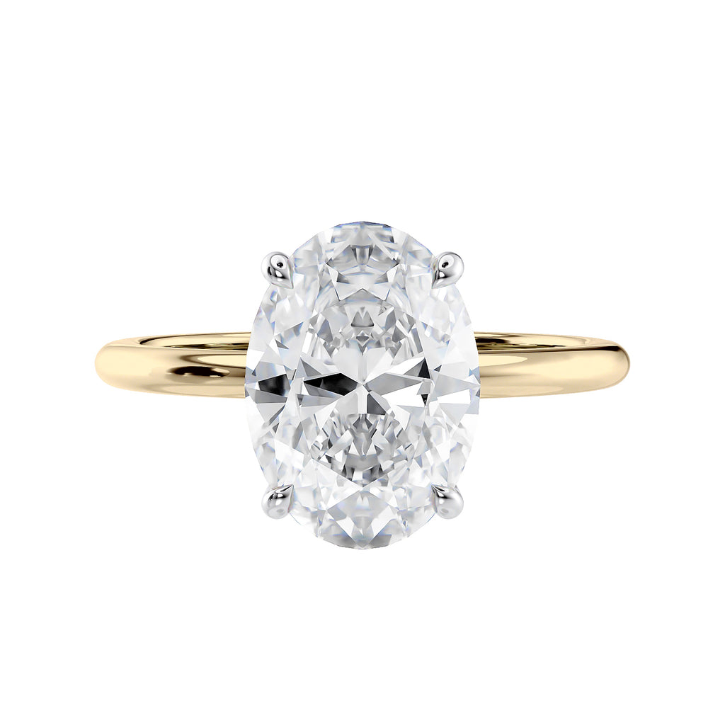 2 carat oval engagement ring with slim band