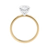 2 carat lab grown diamond ring with yellow gold band