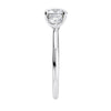 3 stone engagement ring end view