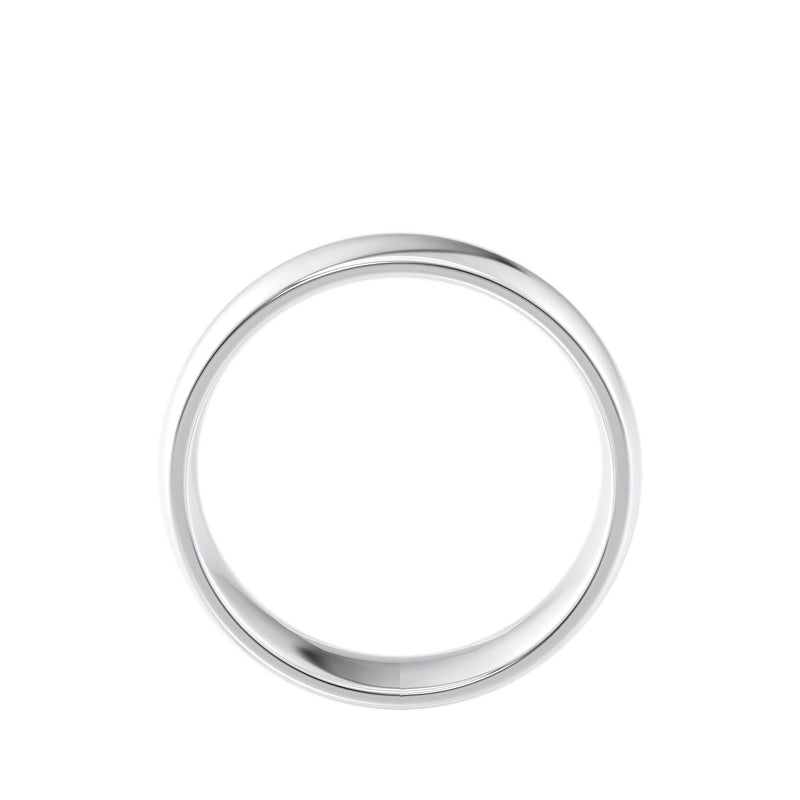 Wide platinum wedding band