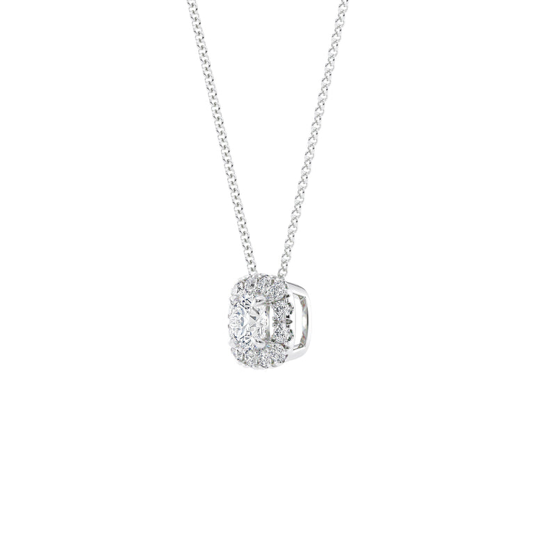 Diamond Halo Necklace Ireland