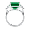 Laboratory grown emerald & diamond ring