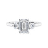 Emerald cut engagement ring