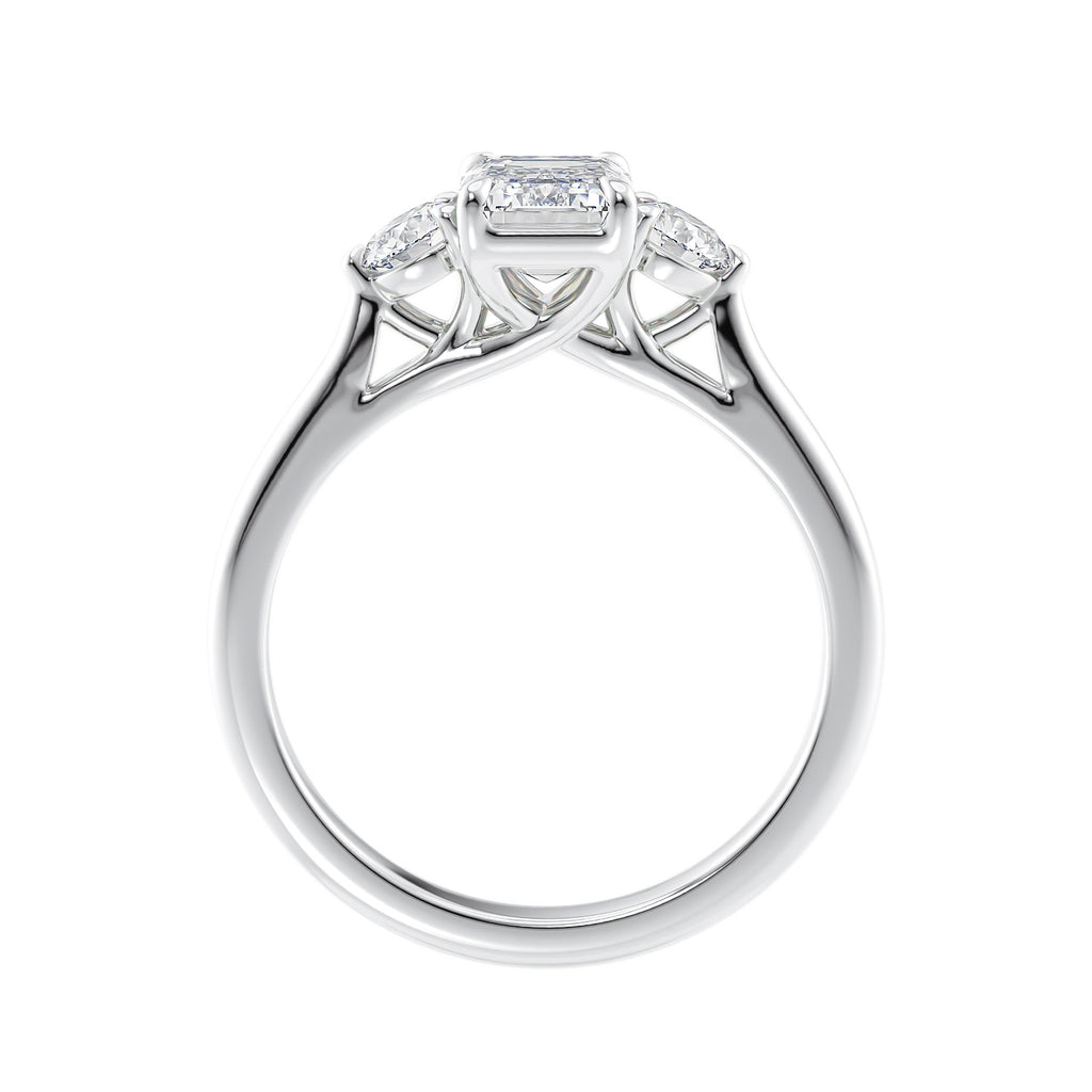 Emerald cut engagement ring