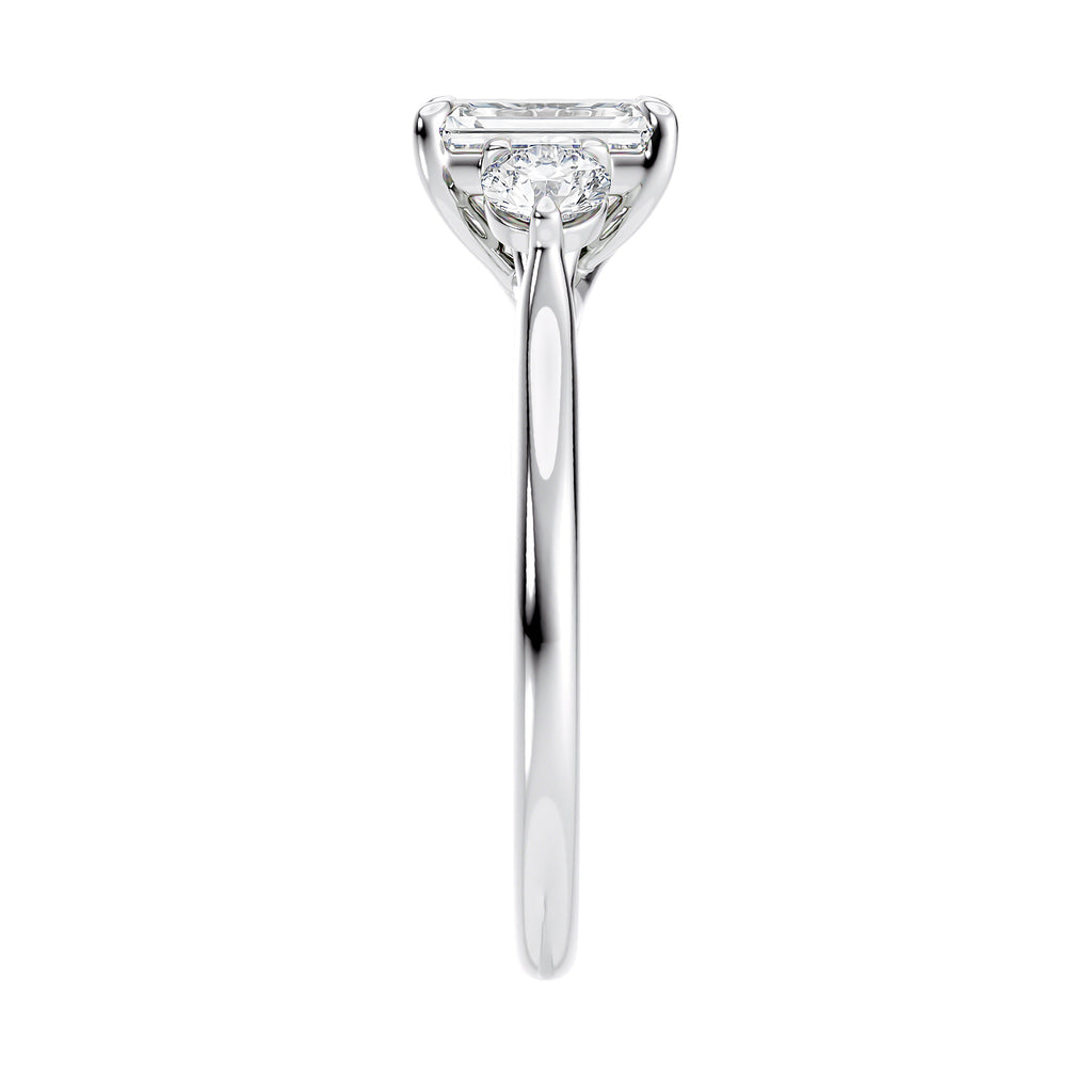Emerald cut engagement ring