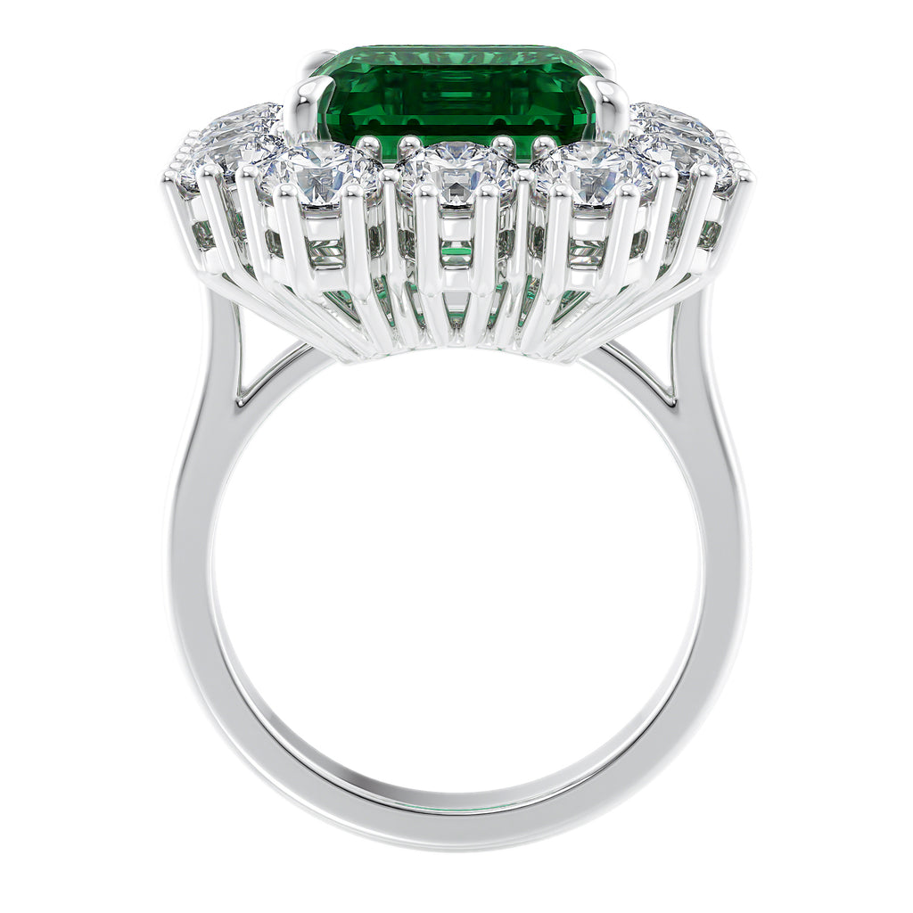 Emerald Ring set in Platinum