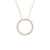 Gold circle diamond pendant