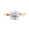 Engagement ring with slim band