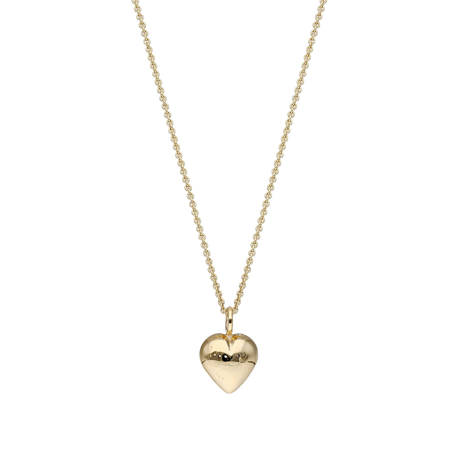 Solid gold heart necklace made in Ireland