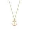 Gold anchor necklace