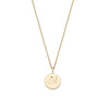 engraved disc gold necklace