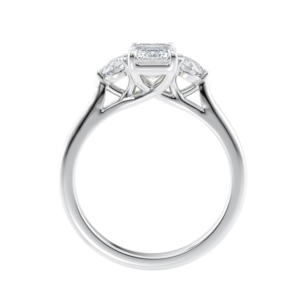 Lab grown 3 stone diamond ring