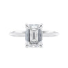 Solitaire Emerald Cut Diamond White Gold Engagement Ring Ireland 