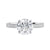 1 carat solitaire diamond engagement ring with diamond band front view