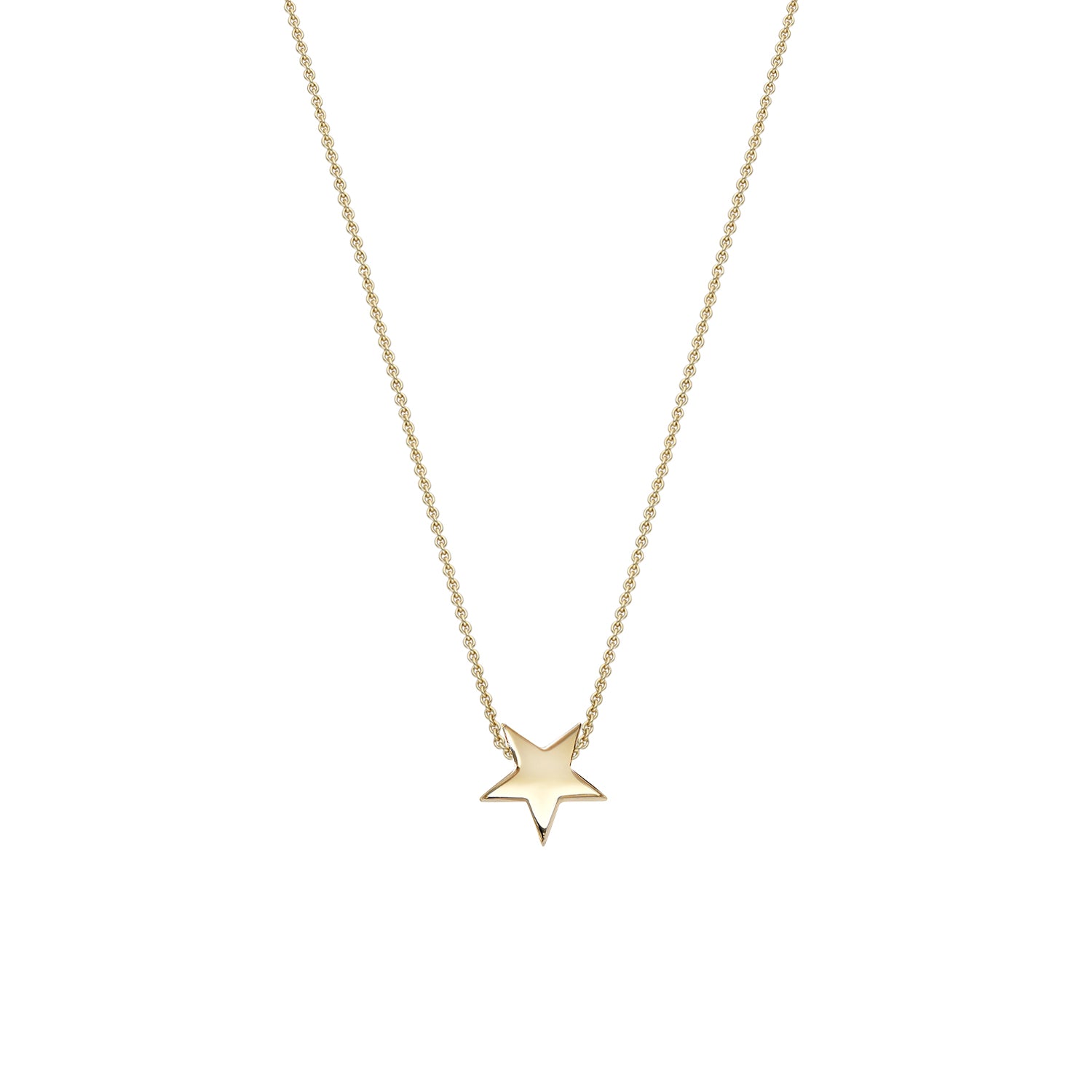Star solid gold necklace