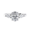 Oval 3 stone diamond ring