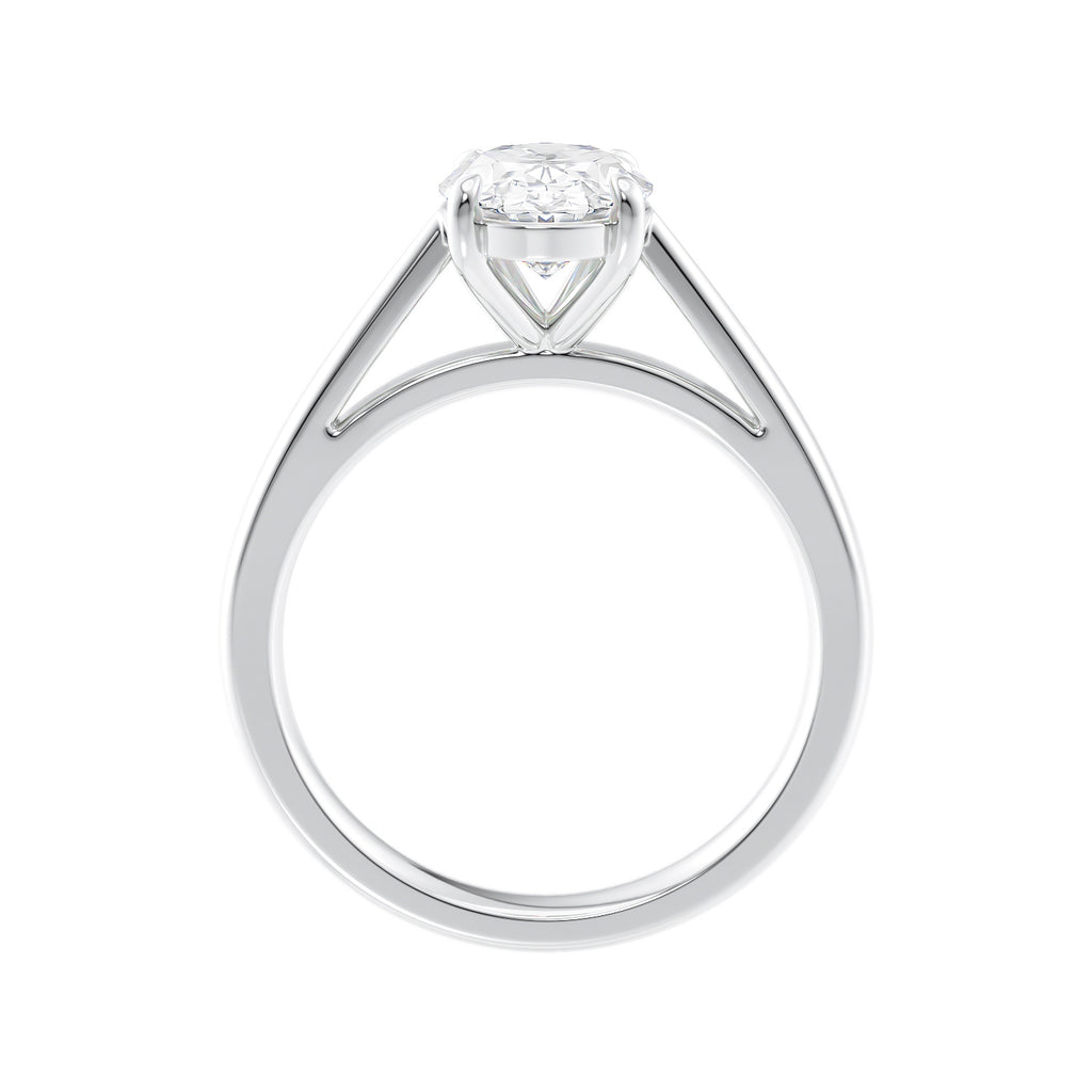 Oval silver promise ring