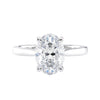 OVAL diamond engagement ring in platinum