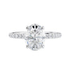 Polished White Gold Lab Grown Oval Diamond Ring McGuire Diamonds