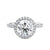 Round diamond halo laboratory grown diamond ring