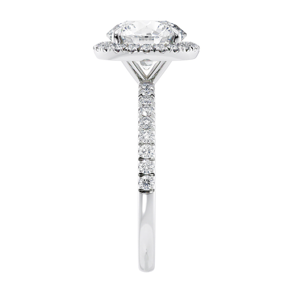 Man made diamond engagement ring