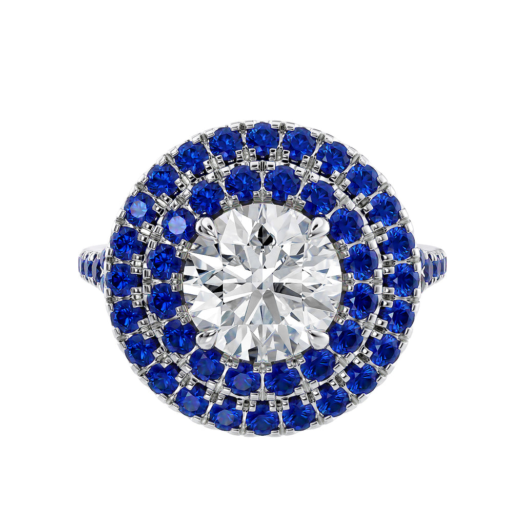 Sapphire and diamond ring