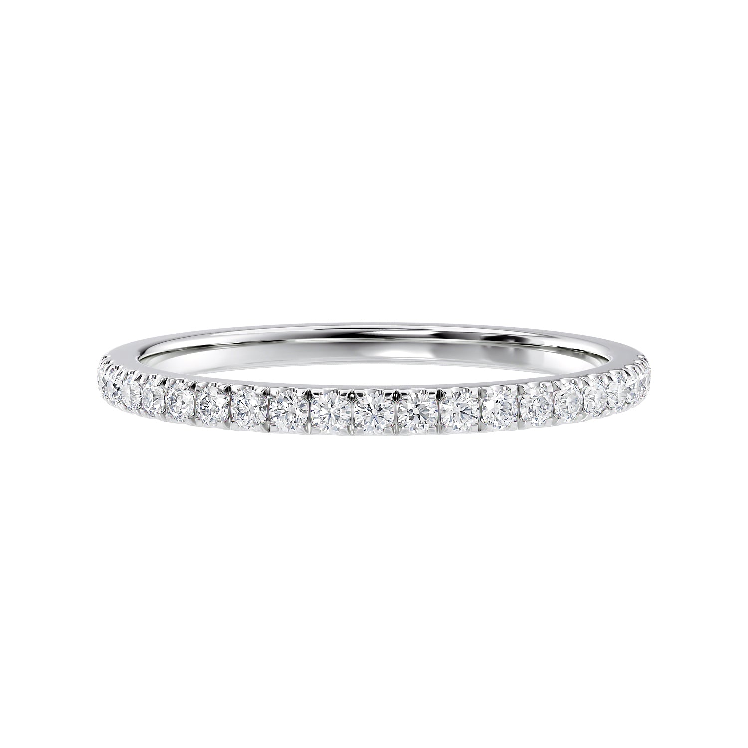 Slim diamond wedding ring