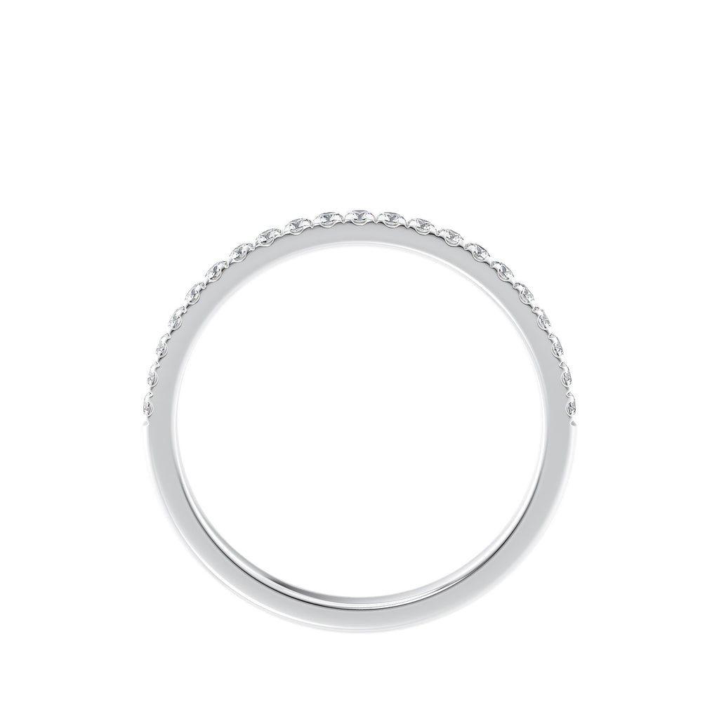 Thin diamond wedding ring by McGuire Diamonds