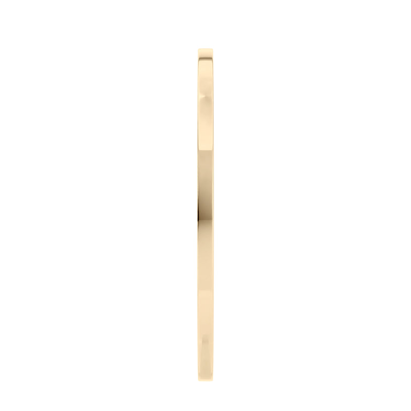 Solid Flat Gold Bangle 