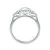 3 stone diamond engagement ring with pear cut side diamonds