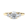 Gold 3 stone diamond ring