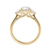Gold man made diamond ring