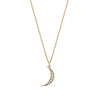By the light of the moon gold and diamond moon necklace