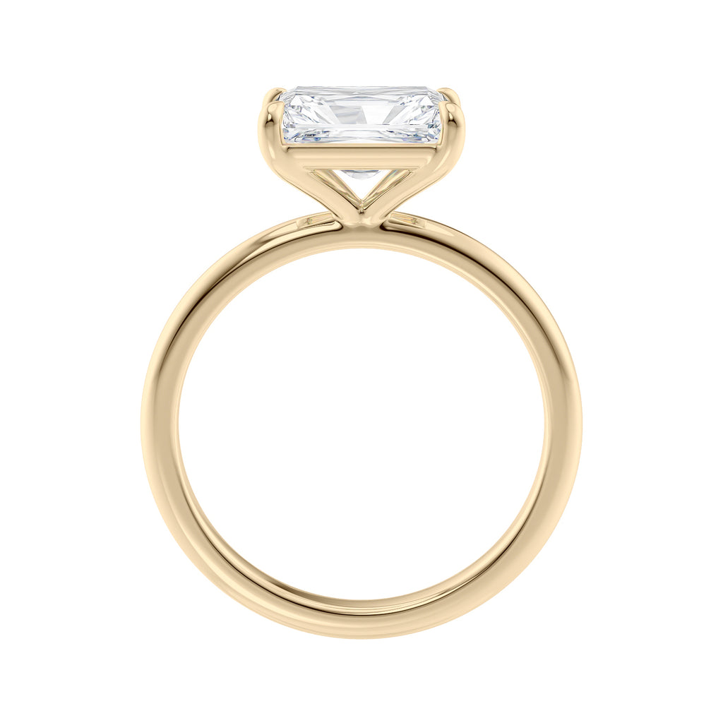 Radiant cut engagement ring Ireland gold