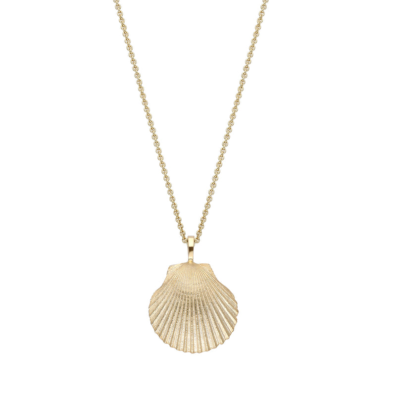 Gold shell necklace